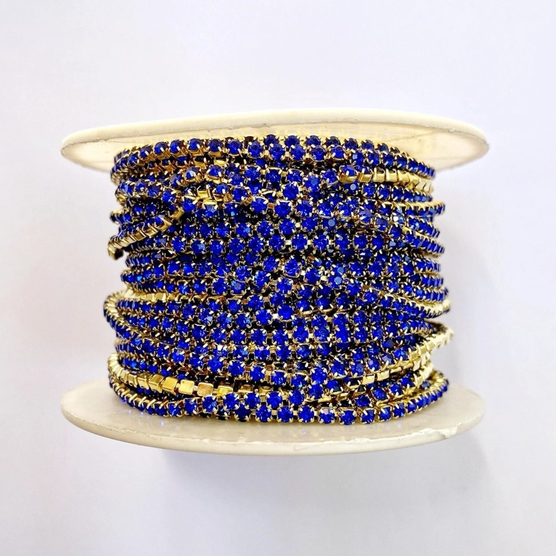 ROLLO DE STRASS 2.5MM 10 METROS TAMAÑO TALLA UNICA AZUL REY - 1