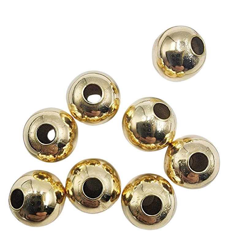 BALINES PARA BISUTERIA DE DOBLE BAÑO DE ORO 5GR TAMAÑO TALLA UNICA BOL8X2.53ML - 1