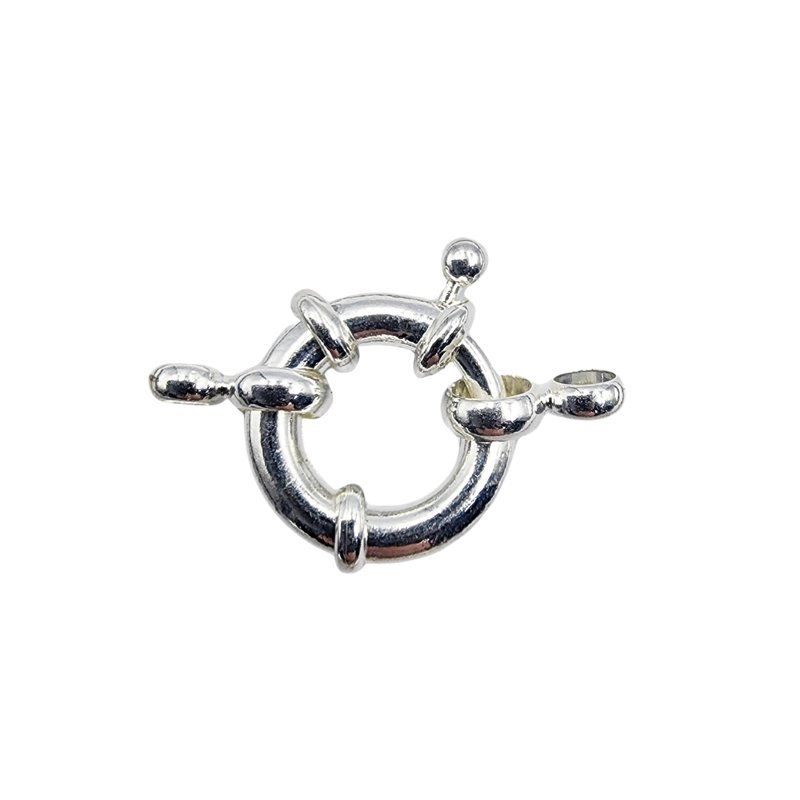 BROCHE TIMON 13MM CON BAÑO DE PLATA 6 UNIDADES - 1