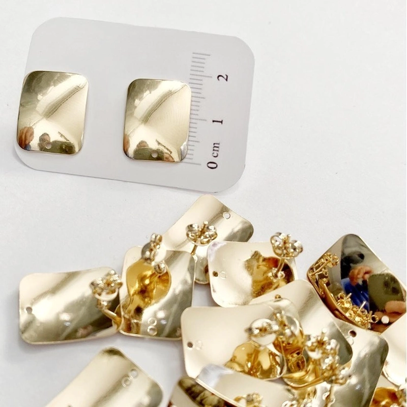 SET X6 PARES DE BASES DE AROS CON BAÑO DE ORO MODELO 7 AC8271 - 1
