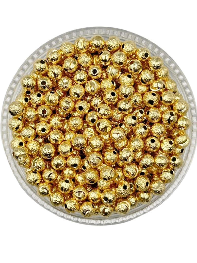 BALINES DIAMANTADOS PARA BISUTERIA DE BAÑO DE ORO 5GR TAMAÑO TALLA UNICA BOL3X1D - 1