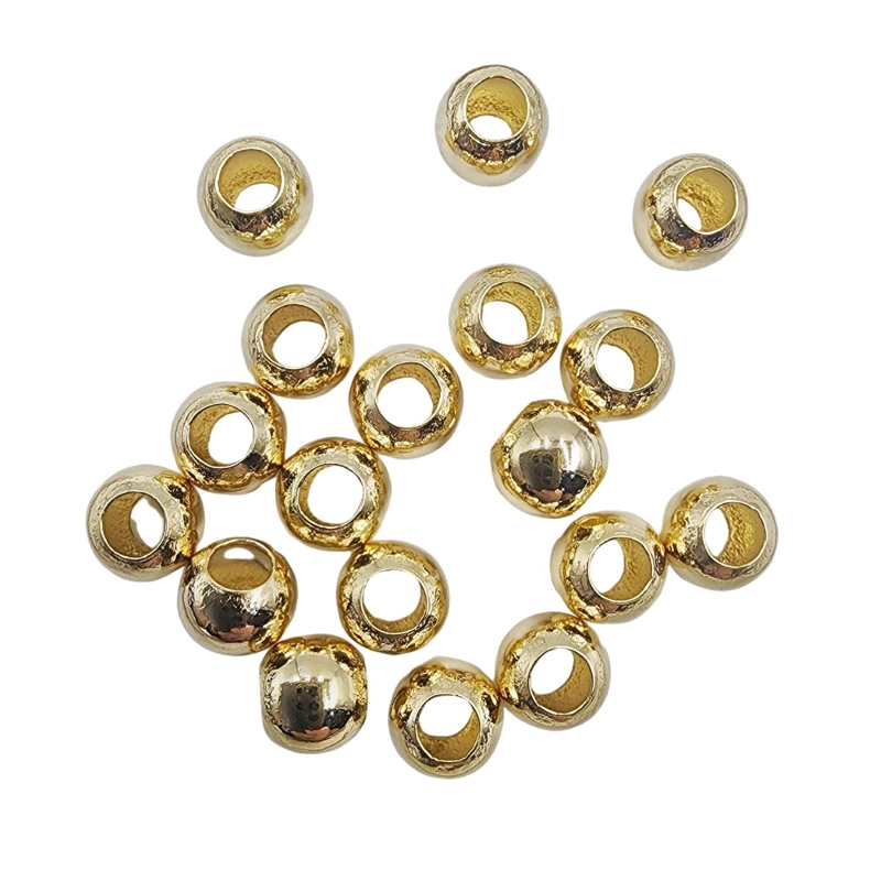 BALINES PARA BISUTERIA DE DOBLE BAÑO DE ORO 5GR TAMAÑO TALLA UNICA BOL5X2.53ML - 1