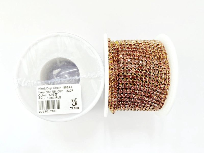 ROLLO DE STRASS 2.5MM 10 METROS TAMAÑO TALLA UNICA ROSADO VINTAGE - 1