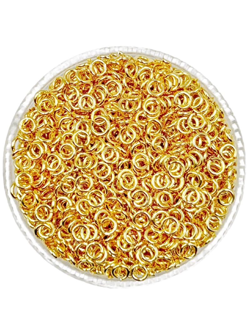 ARGOLLAS PARA BISUTERIA DE DOBLE BAÑO DE ORO 5GR TAMAÑO TALLA UNICA ARG095-3ML - 1