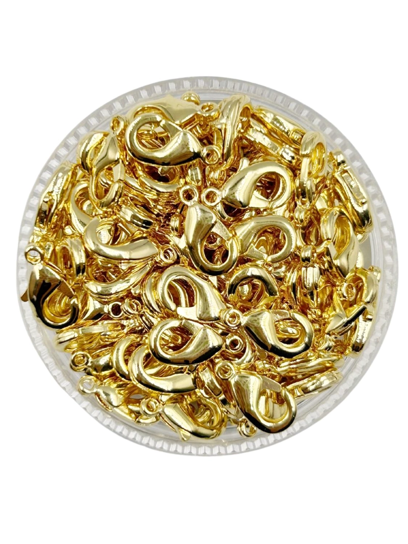 BROCHES CAIMAN PARA BISUTERIA DE DOBLE BAÑO DE ORO 5GR - 1