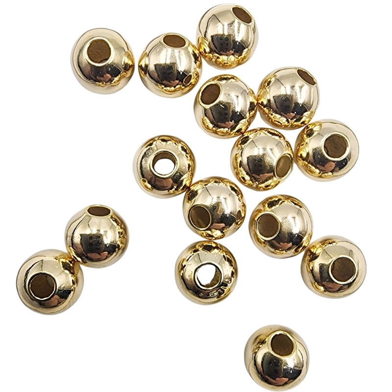BALINES PARA BISUTERIA DE DOBLE BAÑO DE ORO 5GR TAMAÑO TALLA UNICA BOL6X23ML - 1