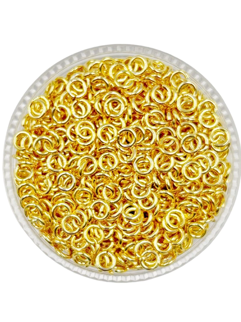 ARGOLLAS PARA BISUTERIA DE DOBLE BAÑO DE ORO 5GR TAMAÑO TALLA UNICA ARG049-3ML - 1