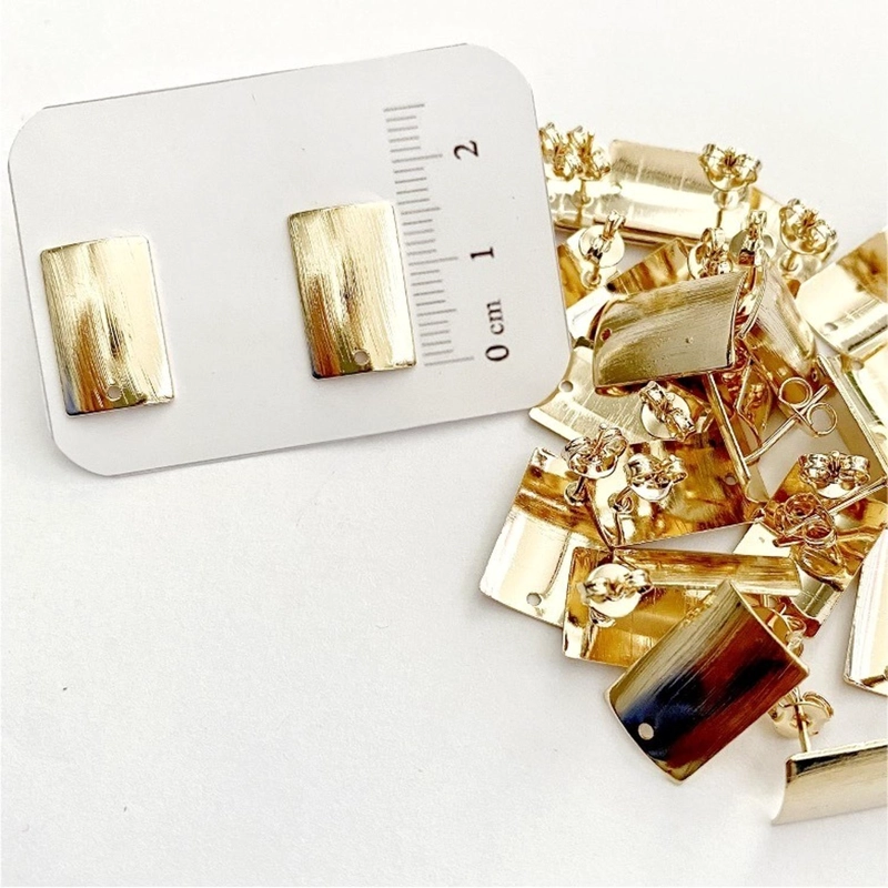 SET X6 PARES DE BASES DE AROS CON BAÑO DE ORO MODELO 7 AC10402-1 - 1