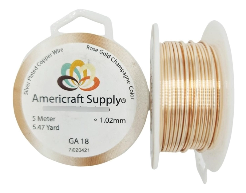 ALAMBRE PARA BISUTERIA AMERICRAFT SUPPLY CALIBRE 18 TAMAÑO TALLA UNICA - 1