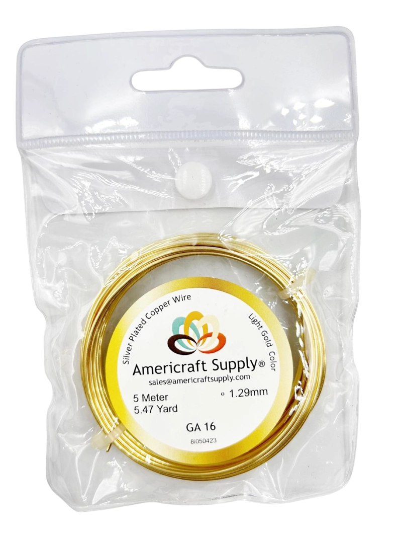 ALAMBRE PARA BISUTERIA AMERICRAFT SUPPLY CALIBRE 16 TAMAÑO TALLA UNICA - 1