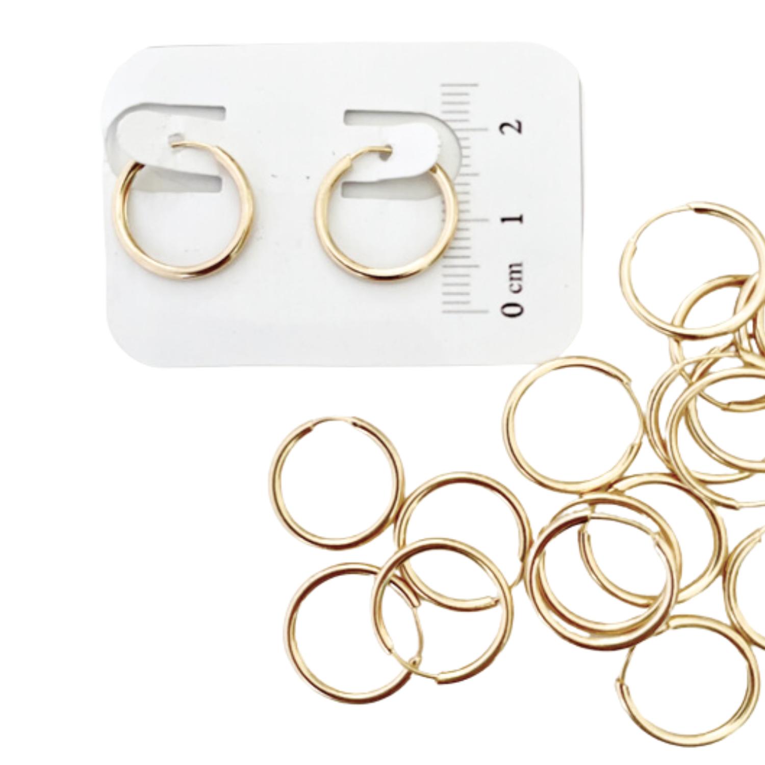 SET X6 PARES DE BASES DE AROS CON BAÑO DE ORO MODELO 2 B6681 - 1