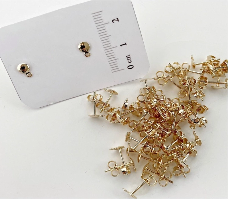 SET X12 PARES DE BASES DE AROS CON BAÑO DE ORO MODELO 3 AC0148 - 1