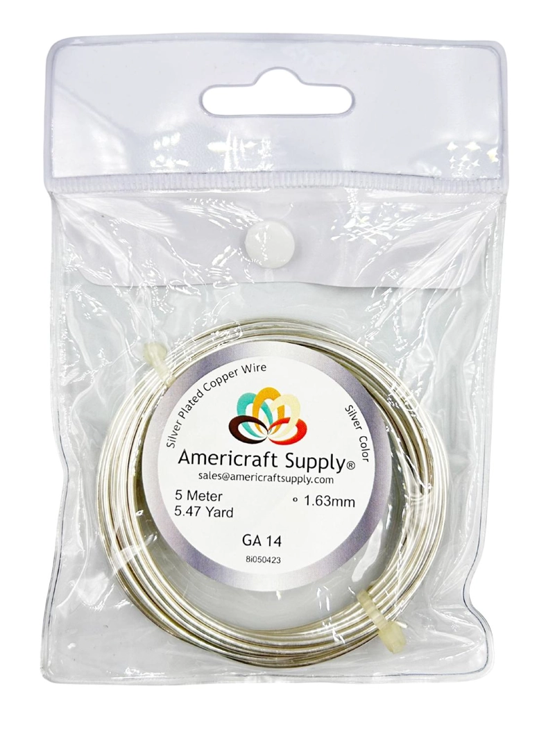 ALAMBRE PARA BISUTERIA AMERICRAFT SUPPLY CALIBRE 14. TAMAÑO TALLA UNICA - 1
