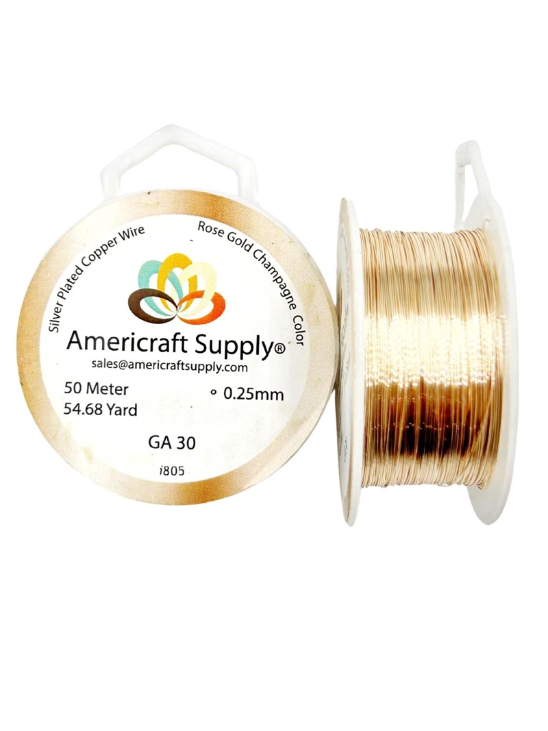 ALAMBRE PARA BISUTERIA AMERICRAFT SUPPLY CALIBRE 30. TAMAÑO TALLA UNICA - 1