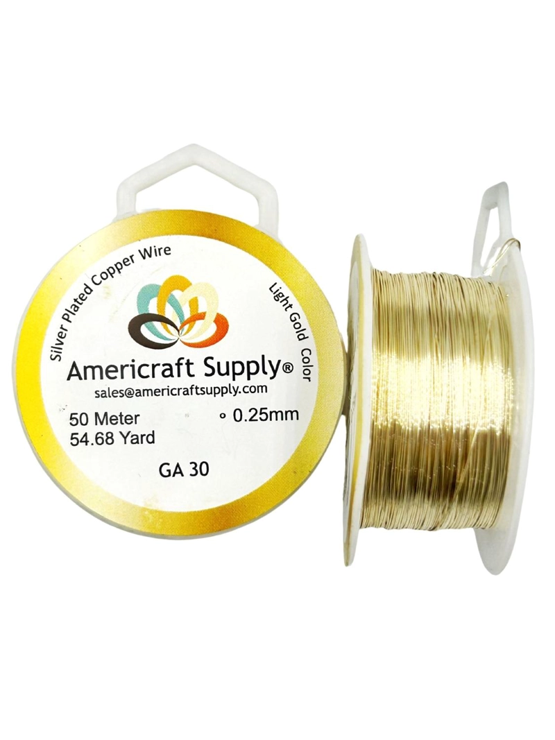 ALAMBRE PARA BISUTERIA AMERICRAFT SUPPLY CALIBRE 30. TAMAÑO TALLA UNICA - 1