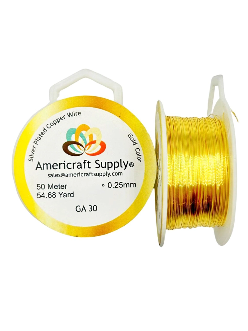 ALAMBRE PARA BISUTERIA AMERICRAFT SUPPLY CALIBRE 30. TAMAÑO TALLA UNICA - 1