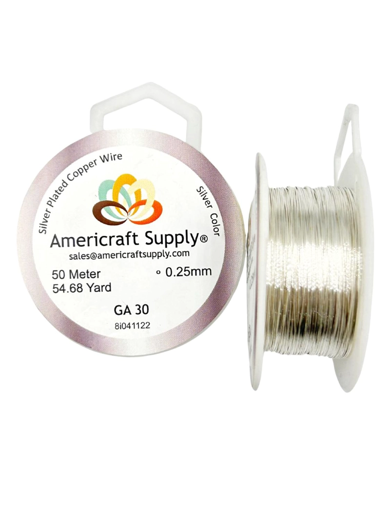 ALAMBRE PARA BISUTERIA AMERICRAFT SUPPLY CALIBRE 30. TAMAÑO TALLA UNICA - 1