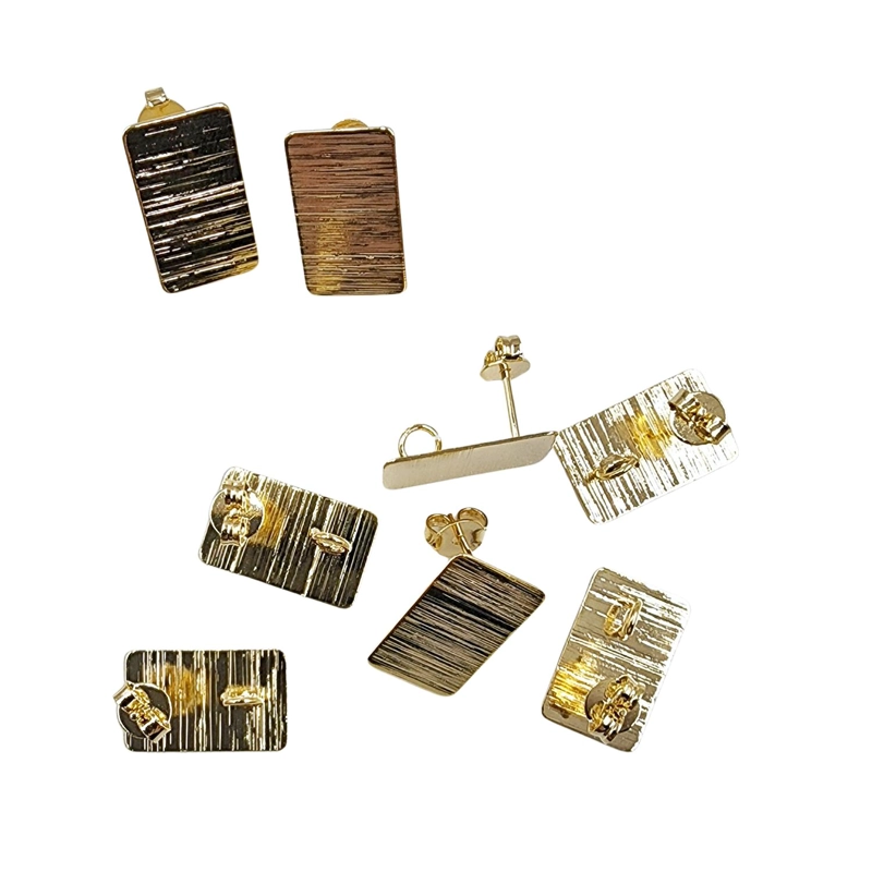 SET DE 6 PARES DE BASES DE AROS CON BAÑO DE ORO MODELOS 2 TAMAÑO TALLA UNICA AC9920 - 1