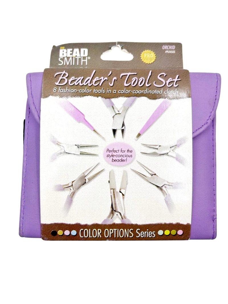 ESTUCHE DE HERRAMIENTAS PARA BISUTERIA DE CUERO BEADSMITH TAMAÑO TALLA UNICA ORCHID - 1
