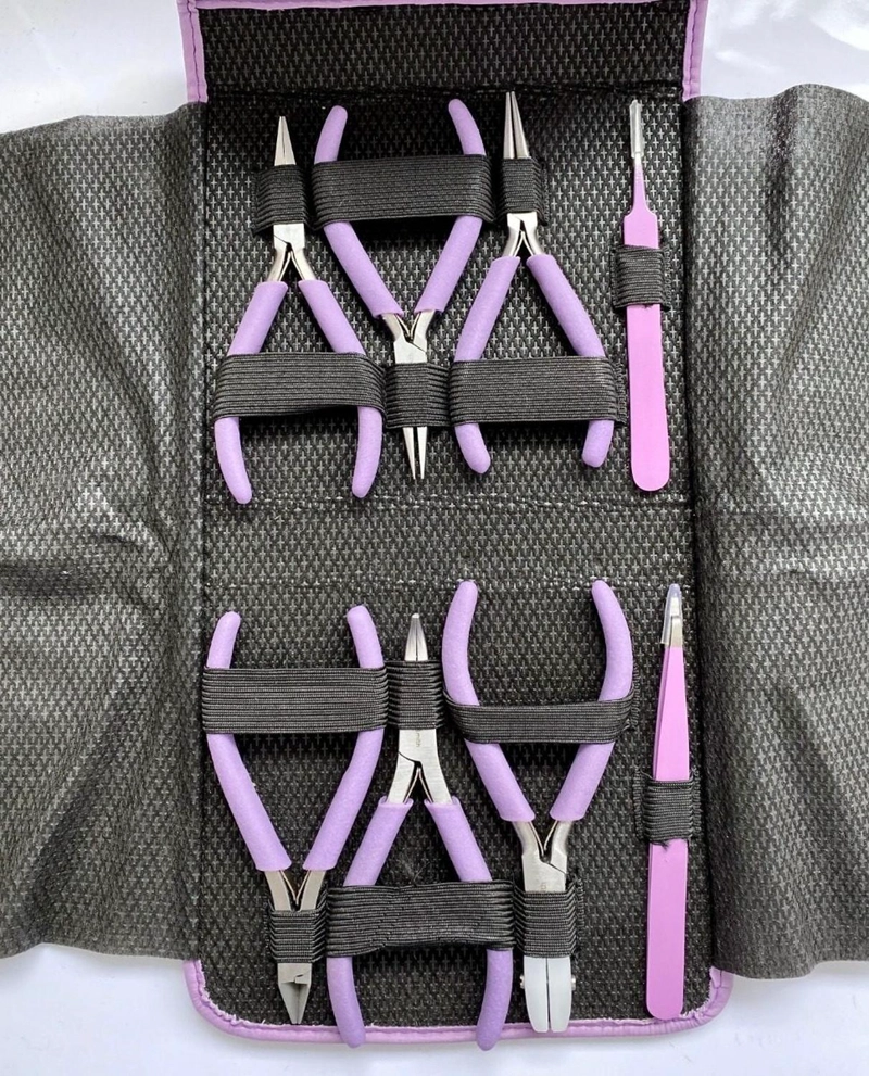 ESTUCHE DE HERRAMIENTAS PARA BISUTERIA DE CUERO BEADSMITH TAMAÑO TALLA UNICA ORCHID - 2