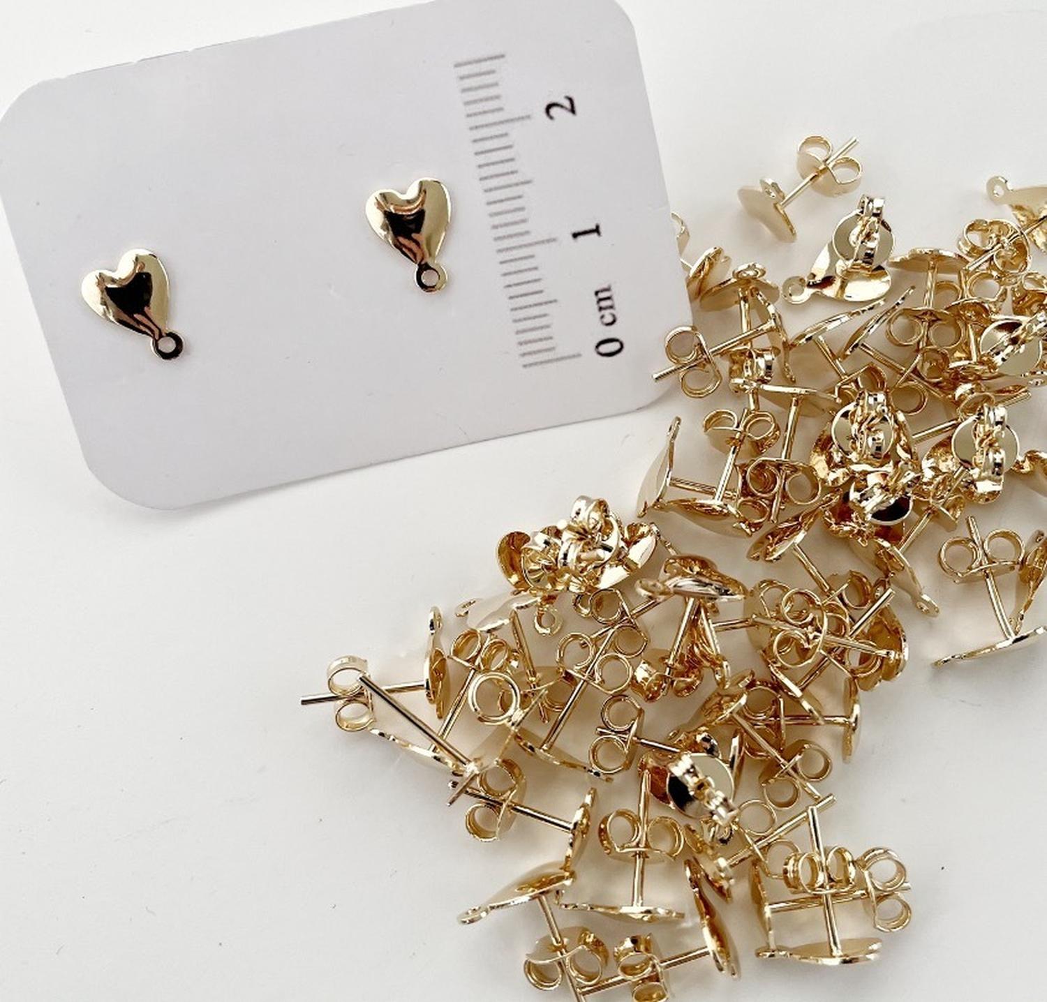 SET X 12 PARES DE BASES DE AROS CON BAÑO DE ORO MODELOS 4 AC0690 - 1