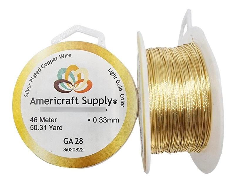 ALAMBRE PARA BISUTERIA AMERICRAFT SUPPLY CALIBRE 28 TAMAÑO TALLA UNICA - 1