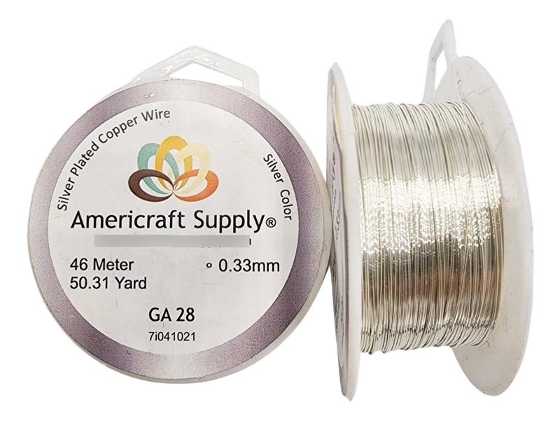 ALAMBRE PARA BISUTERIA AMERICRAFT SUPPLY CALIBRE 28 TAMAÑO TALLA UNICA - 1