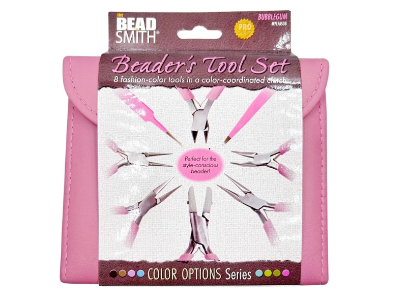ESTUCHE DE HERRAMIENTAS PARA BISUTERIA DE CUERO BEADSMITH TAMAÑO TALLA UNICA BUBBLEGUM - 1