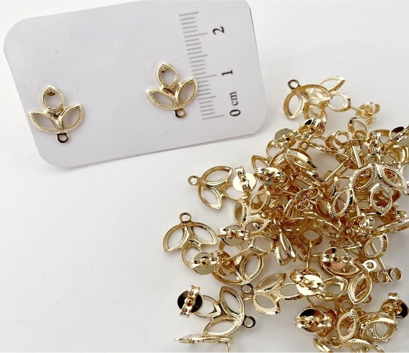 SET X12 PARES DE BASES DE AROS CON BAÑO DE ORO MODELO 2 AC9919 - 1