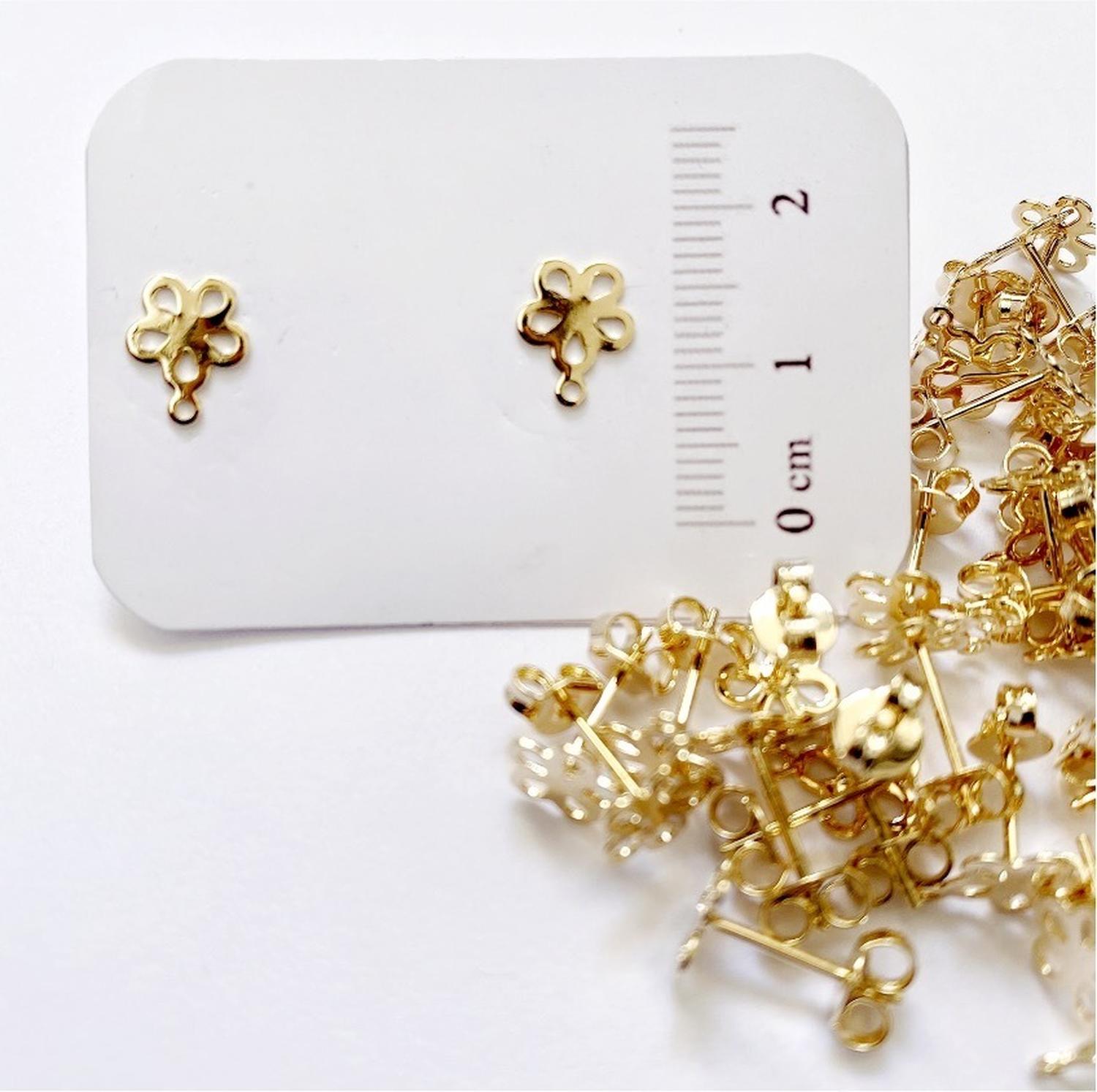 SET X12 PARES DE BASES DE AROS CON BAÑO DE ORO MODELO 1 AC0740 - 1