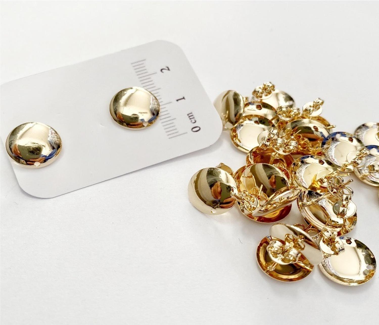 SET X6 PARES DE BASES DE AROS CON BAÑO DE ORO MODELO 2 AC116871 - 1