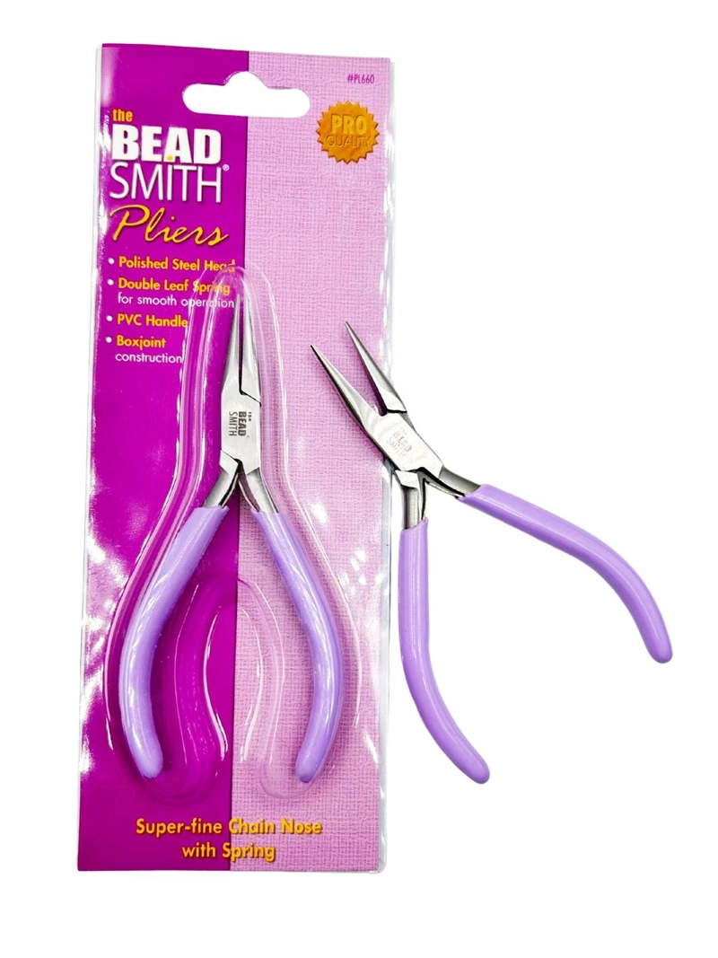 PINZA PARA BISUTERIA PUNTA PLANA SUPER FINA BEADSMITH PL660 - 1