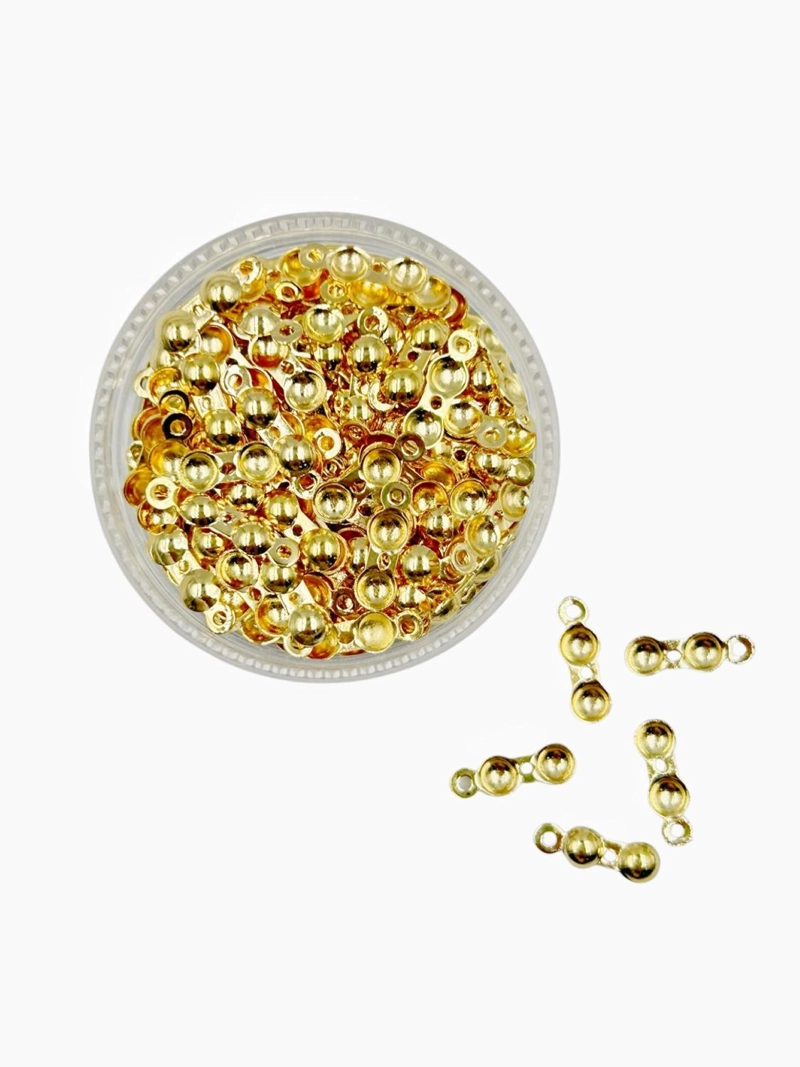 TERMINALES Y TAPANUDOS PARA BISUTERIA DE BAÑO DE ORO 5GR TAMAÑO TALLA UNICA AC0693 - 1