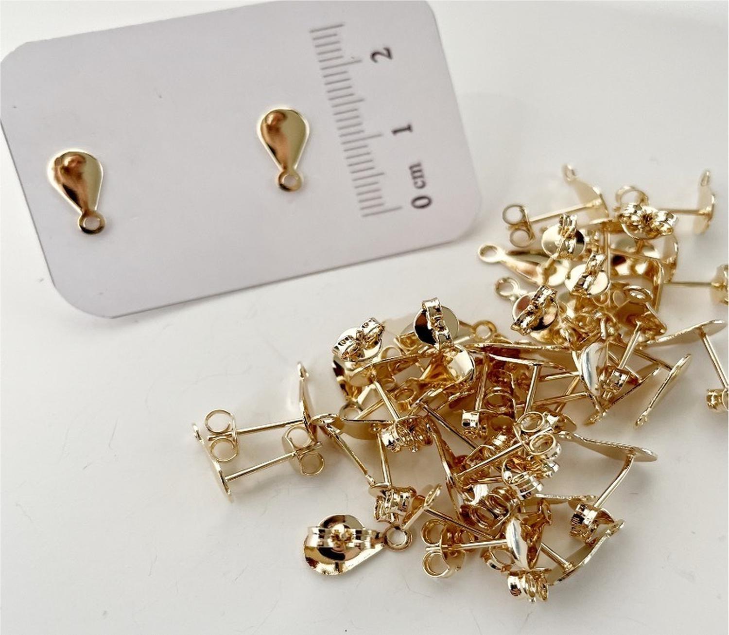 SET X12 PARES DE BASES DE AROS CON BAÑO DE ORO MODELO 1 AC0400 - 1