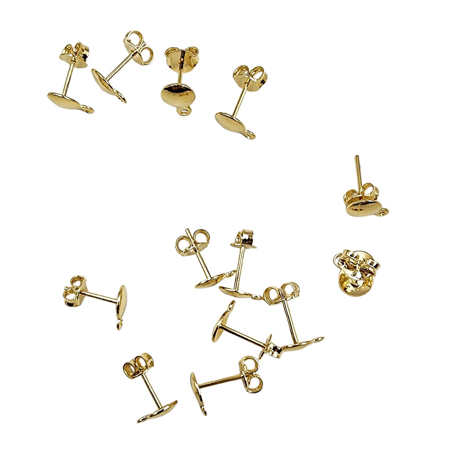 SET X12 PARES DE BASES DE AROS CON BAÑO DE ORO MODELO 1 AC8315 - 1