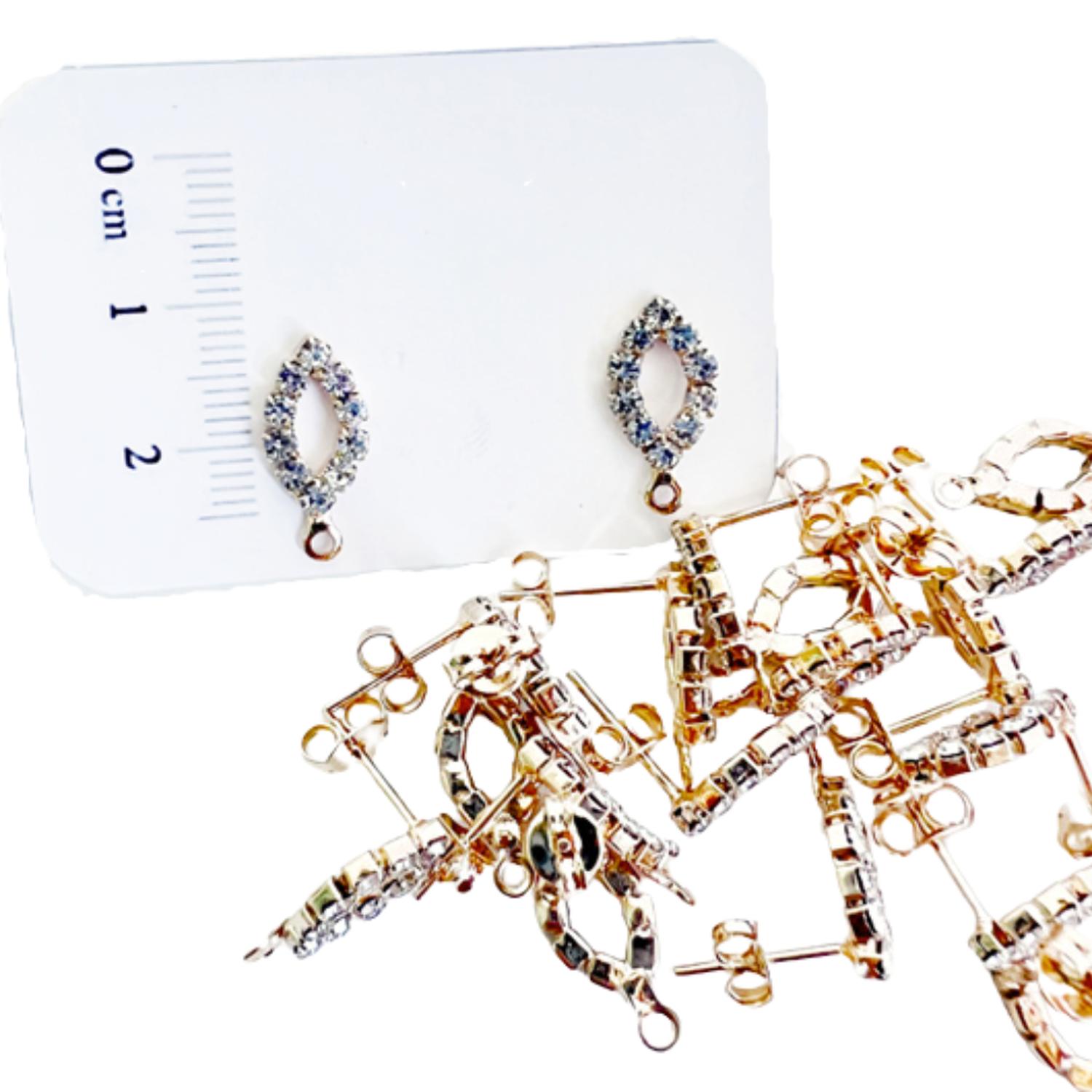SET X6 PARES DE BASES DE AROS CON BAÑO DE ORO MODELO 2 AC10427 - 1