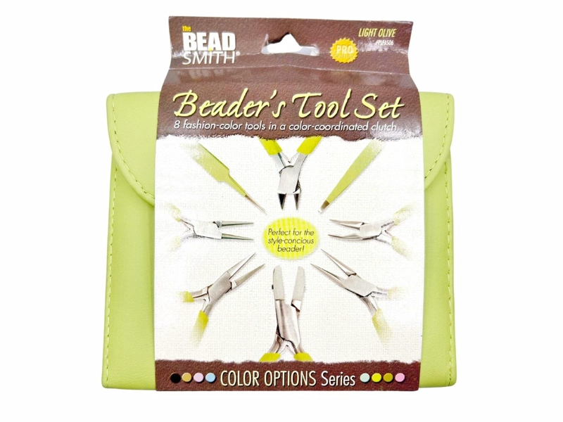 ESTUCHE DE HERRAMIENTAS PARA BISUTERIA DE CUERO BEADSMITH TAMAÑO TALLA UNICA LIGHT OLIVE - 1