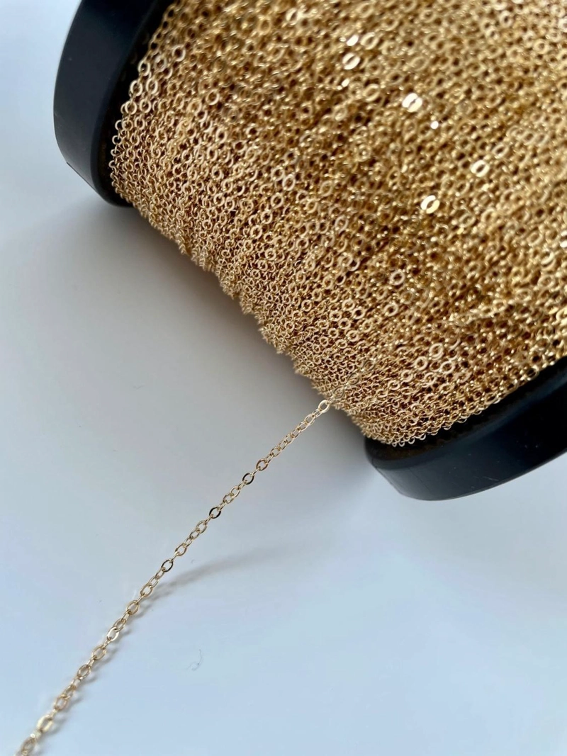 CADENA DE ESLABONES CON BAÑO DE ORO 18K AC4414 - 1