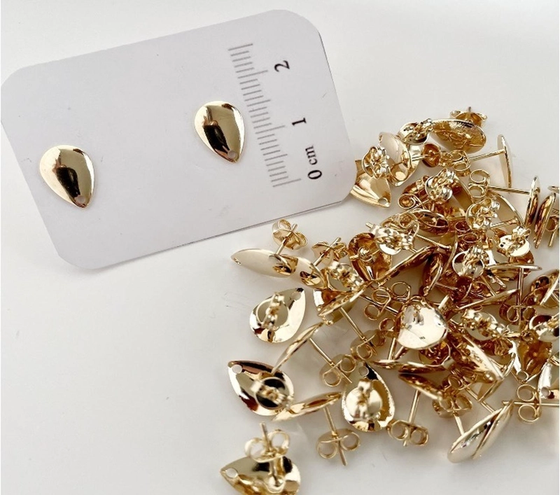 SET X12 PARES DE BASES DE AROS CON BAÑO DE ORO MODELO 2 AC0698 - 1