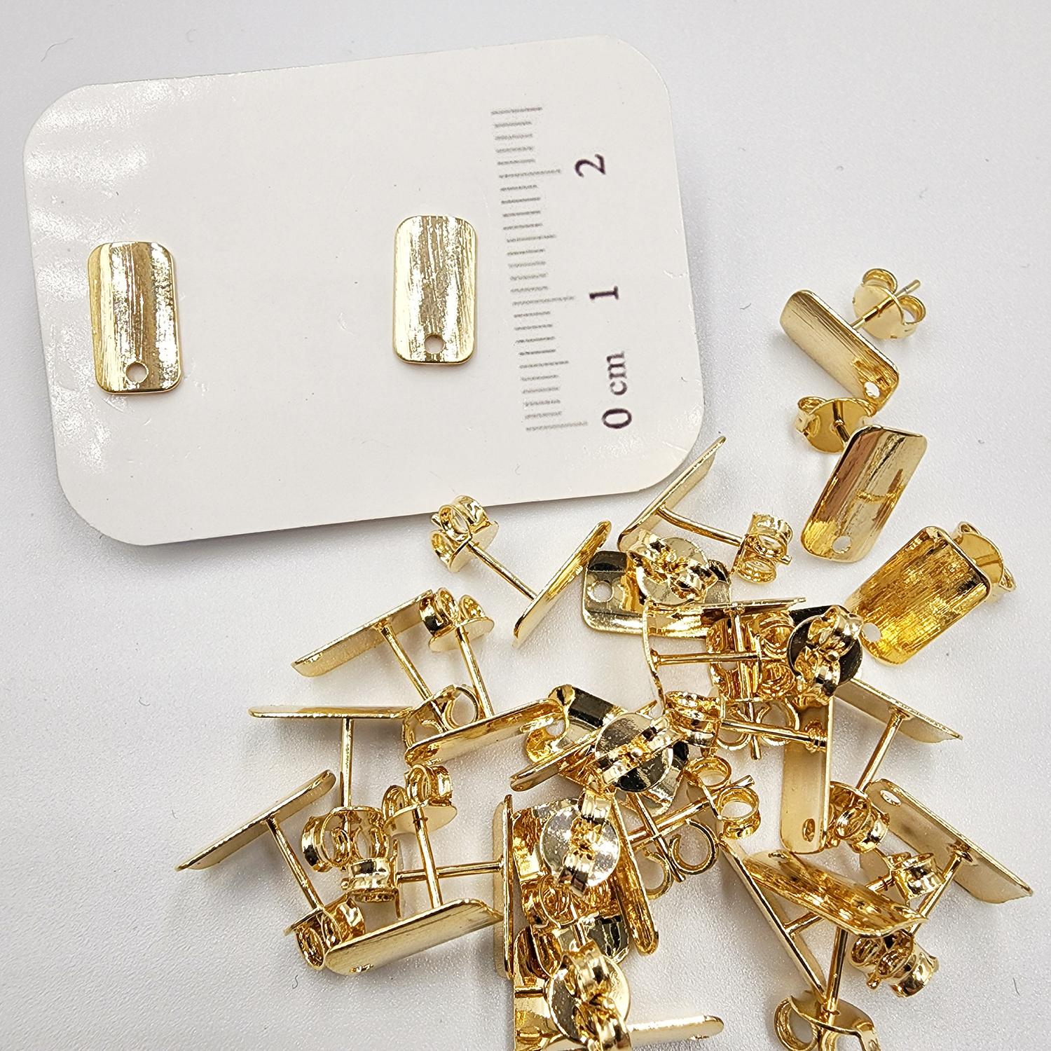 SET X12 PARES DE BASES DE AROS CON BAÑO DE ORO MODELO 4 AC8327 - 1