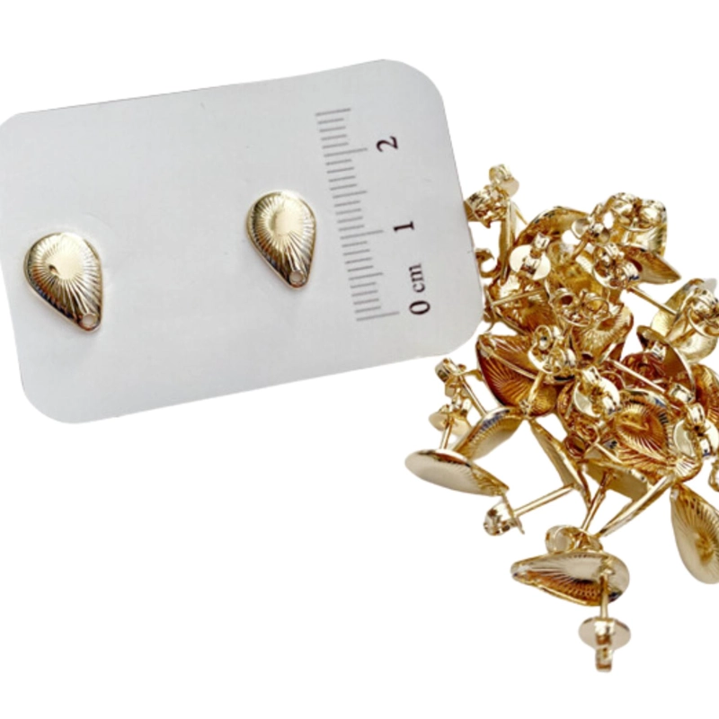 SET X6 PARES DE BASES DE AROS CON BAÑO DE ORO MODELO 6 AC10306 - 1