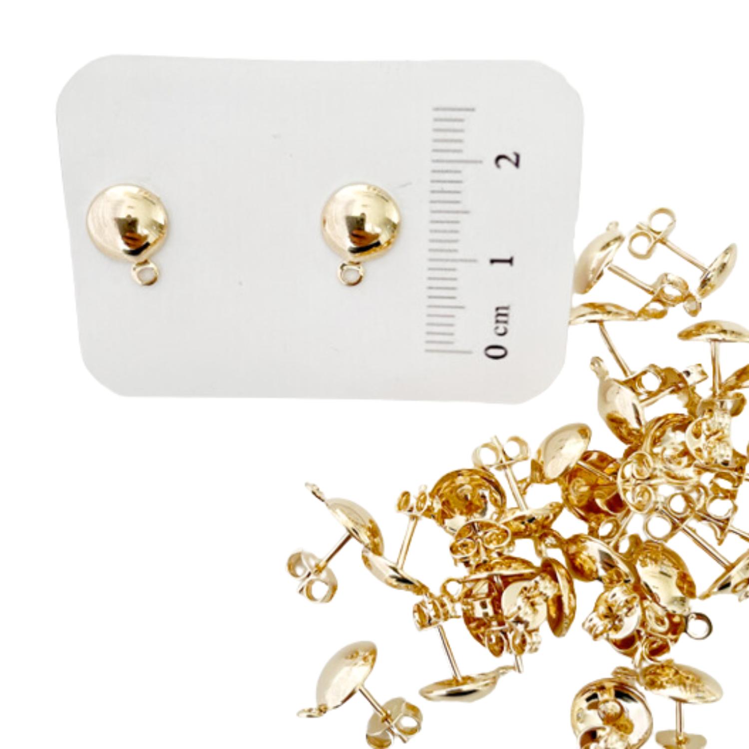 SET X12 PARES DE BASES DE AROS CON BAÑO DE ORO MODELO 4 AC8313 - 1