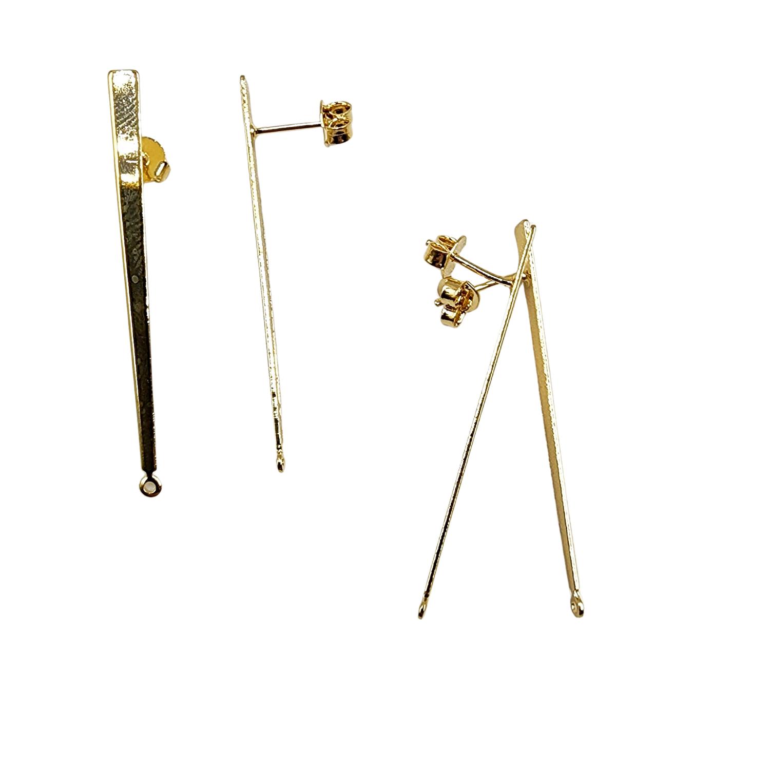 SET X6 PARES DE BASES DE AROS CON BAÑO DE ORO MODELO 2 AC103951 - 1