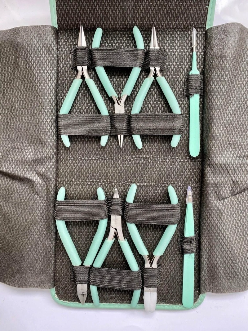 ESTUCHE DE HERRAMIENTAS PARA BISUTERIA DE CUERO BEADSMITH TAMAÑO TALLA UNICA AQUA - 2