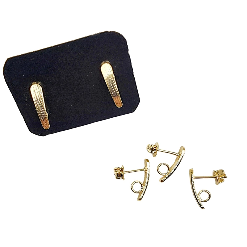 SET DE 6 PARES DE BASES DE AROS CON BAÑO DE ORO MODELOS 4 TAMAÑO TALLA UNICA AC8230 - 1