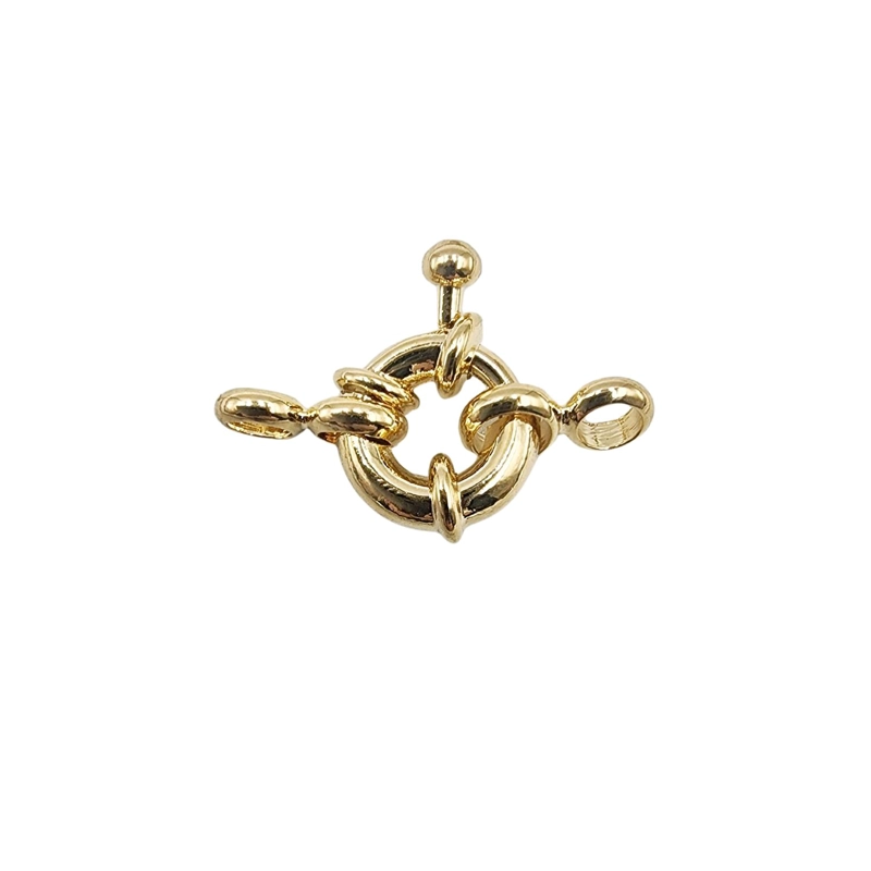 BROCHE TIMON 9MM CON BAÑO DE ORO 6 UNIDADES - 1