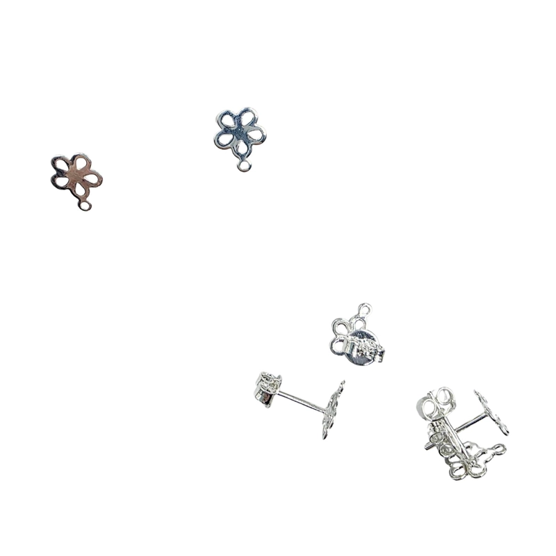 SET DE 12 PARES DE BASES DE AROS CON BAÑO DE ORO MODELOS 1 TAMAÑO TALLA UNICA AC0740P - 1