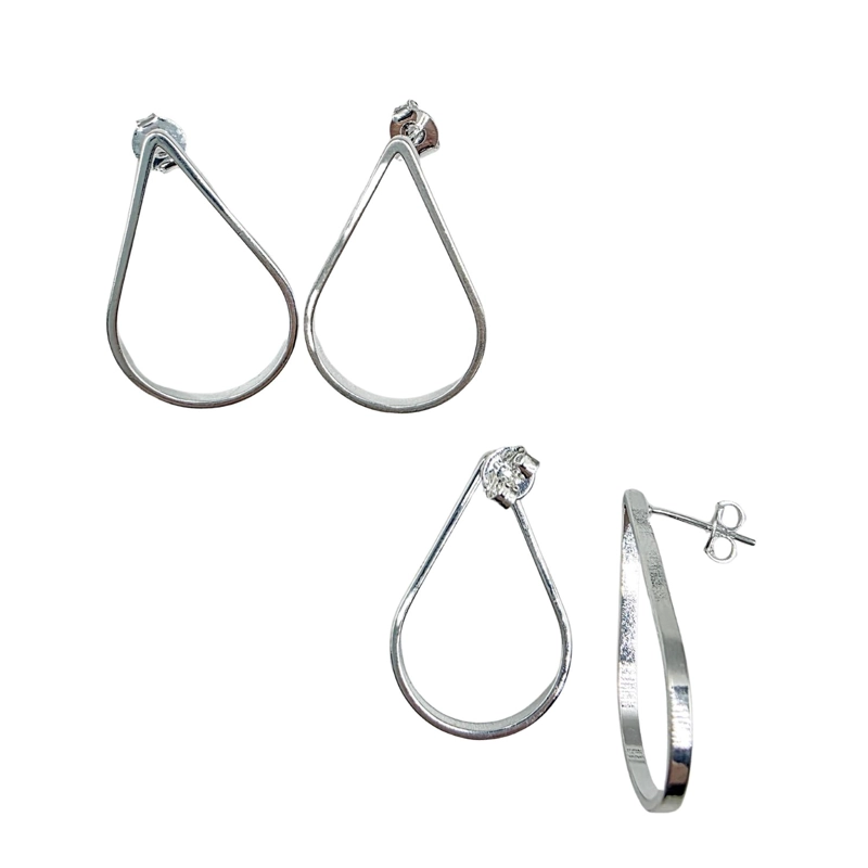 SET DE 6 PARES DE BASES DE AROS CON BAÑO DE ORO MODELOS 8 TAMAÑO TALLA UNICA AC1468P - 1