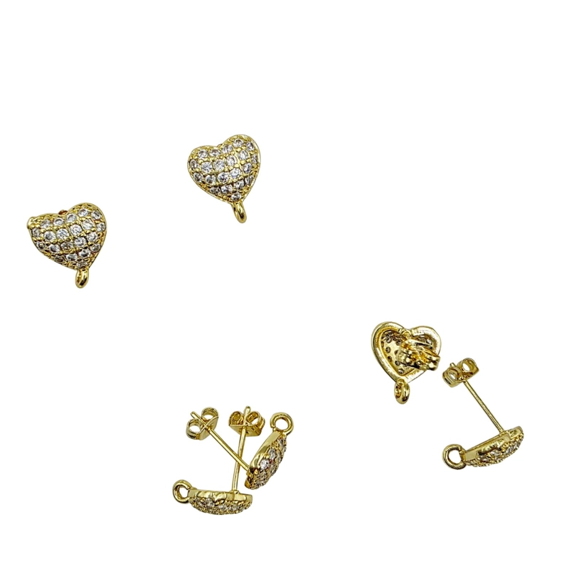 SET DE 6 PARES DE BASES DE AROS CON BAÑO DE ORO MODELOS 4 TAMAÑO TALLA UNICA PIN-013 - 1