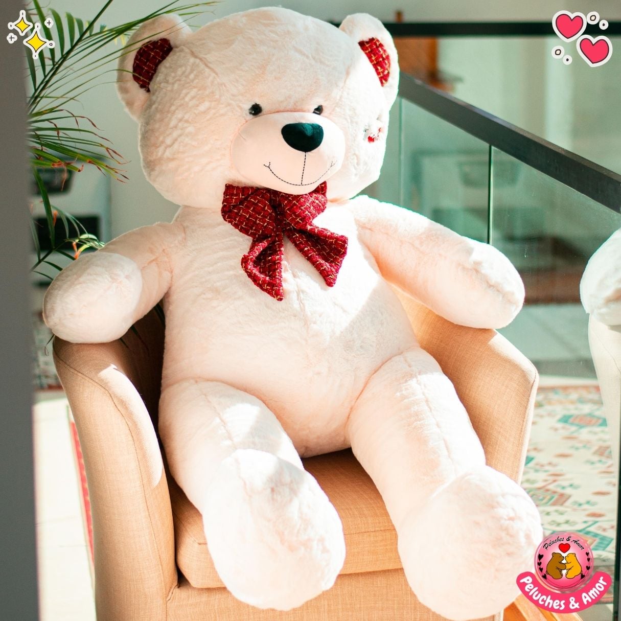 PELUCHE GIGANTE PREMIUM OSO KISS ME 140 CM - 1